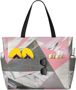 Beach Bags for Women Waterproof Sandproof Tote Bag, Large Beach Bag with Zipper for Gym Travel Vocation