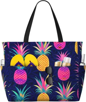 Beach Bags for Women Waterproof Sandproof Women Tote Bag, Large Beach Bag with Zipper for Gym Travel Vocation