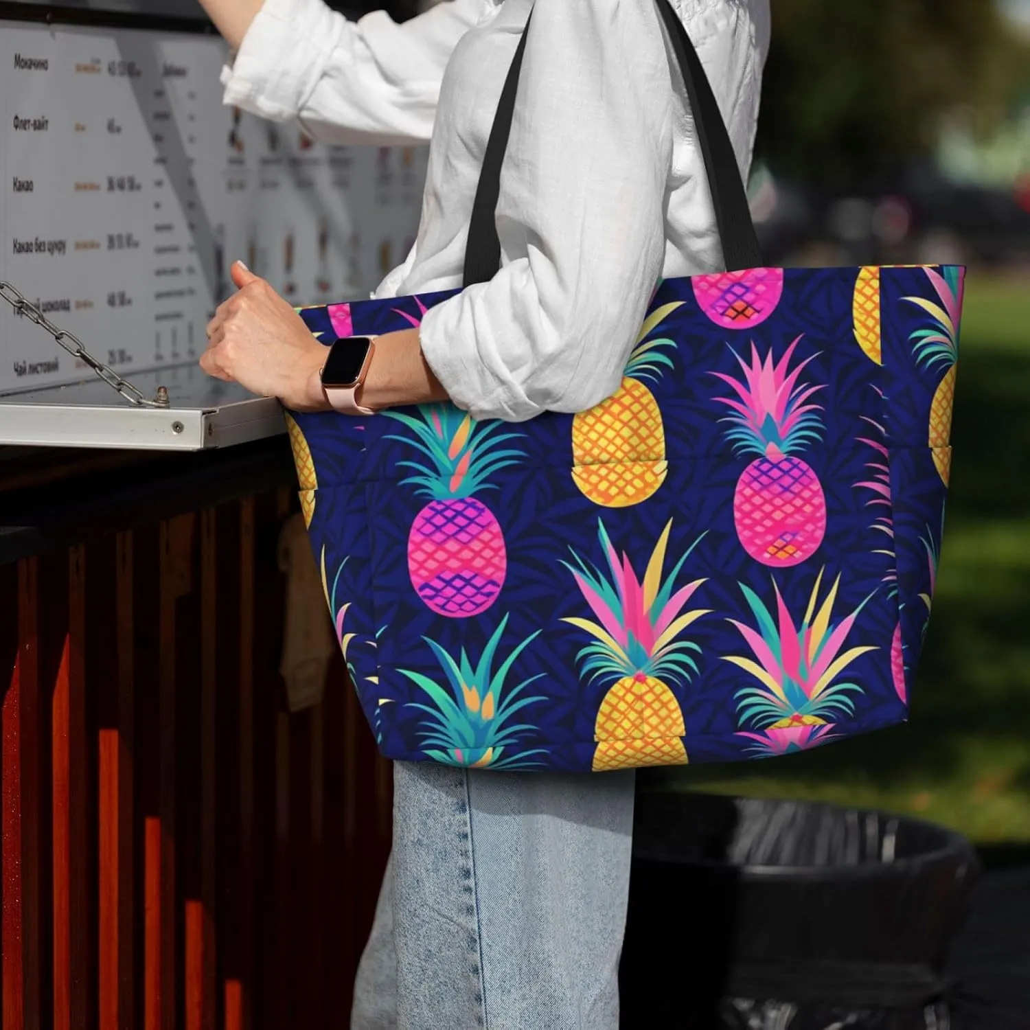 Beach Bags for Women Waterproof Sandproof Women Tote Bag, Large Beach Bag with Zipper for Gym Travel Vocation