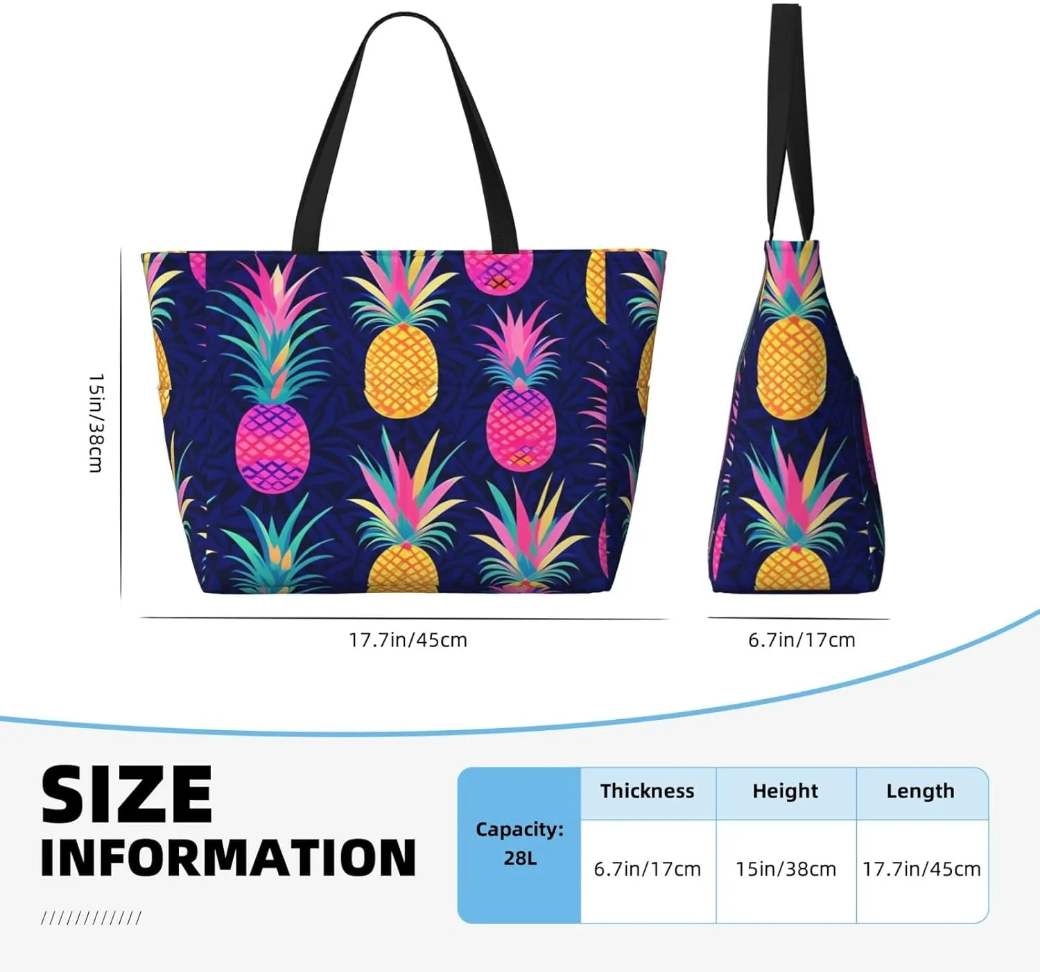 Beach Bags for Women Waterproof Sandproof Women Tote Bag, Large Beach Bag with Zipper for Gym Travel Vocation