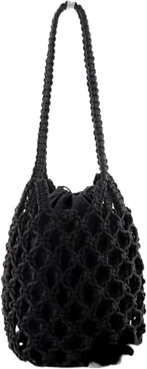 Beach Crochet Bag for Women, Aesthetic Hobo Mesh Woven Tote Simple Modern Trendy Bags for Summer Vacation Picnic Travel