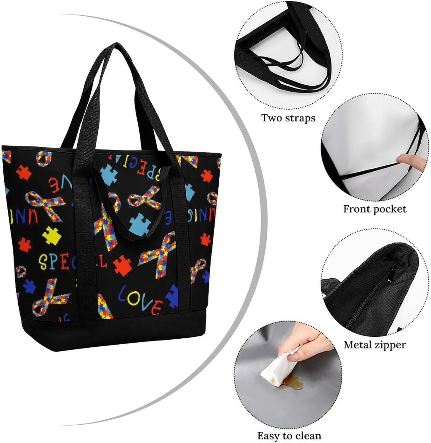 Beautiful Monarch Butterfly Fashionable Large Capacity Insulated Shopping Bag
