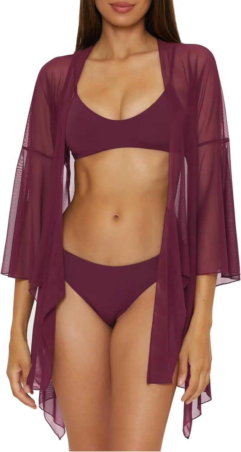 BECCA womens Muse Mesh Tunic, Casual, Sheer, Beach Cover Ups for Women