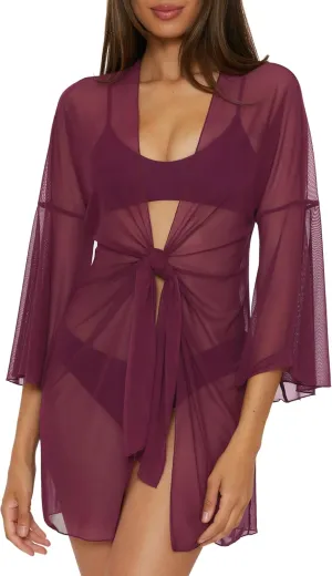 BECCA womens Muse Mesh Tunic, Casual, Sheer, Beach Cover Ups for Women