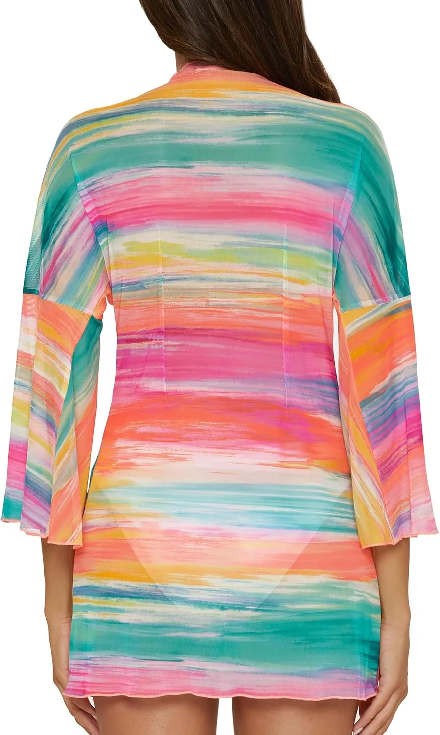 BECCA Women's Verano Mesh Tunic, Casual, Beach Cover Ups
