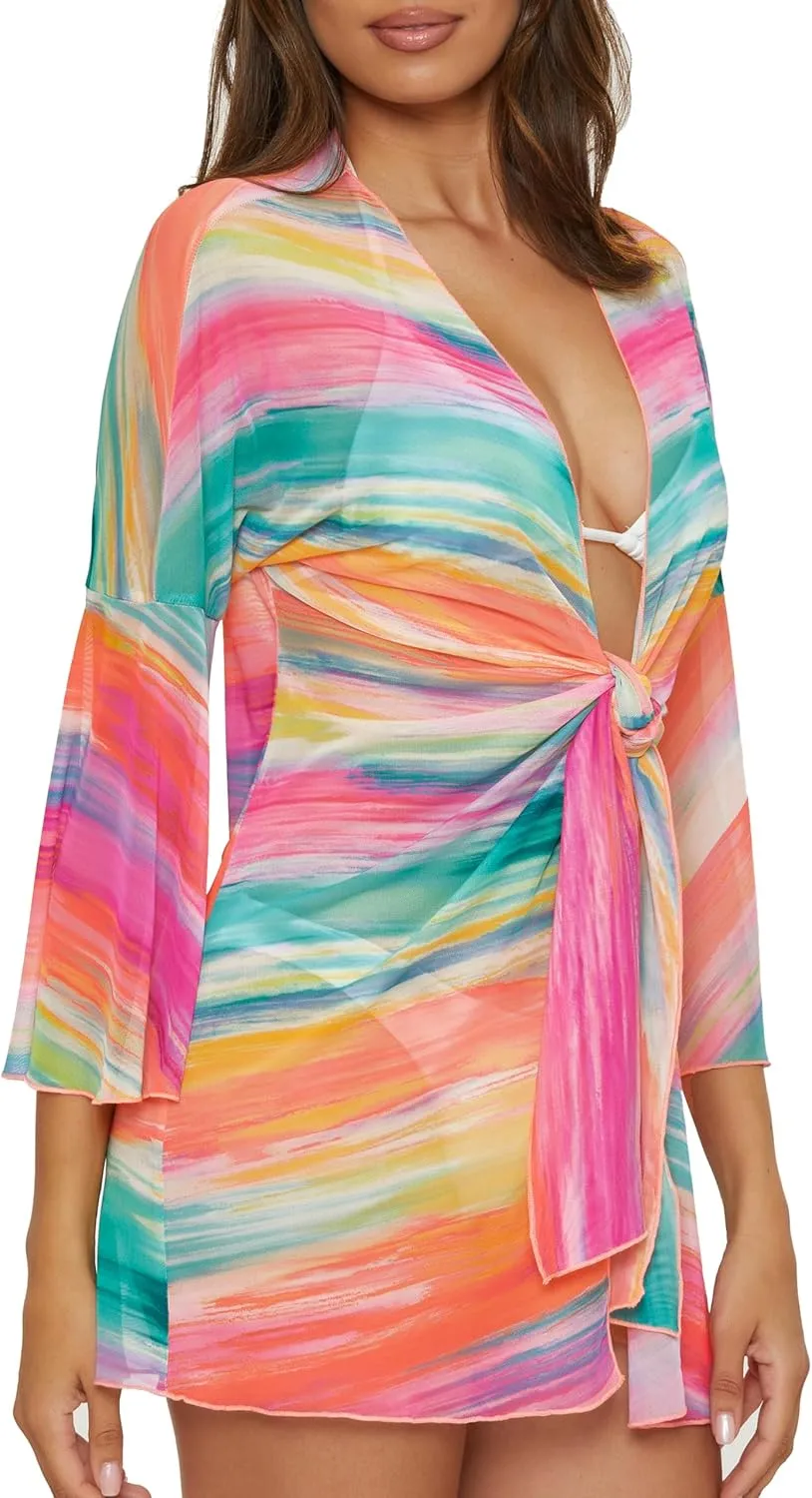 BECCA Women's Verano Mesh Tunic, Casual, Beach Cover Ups