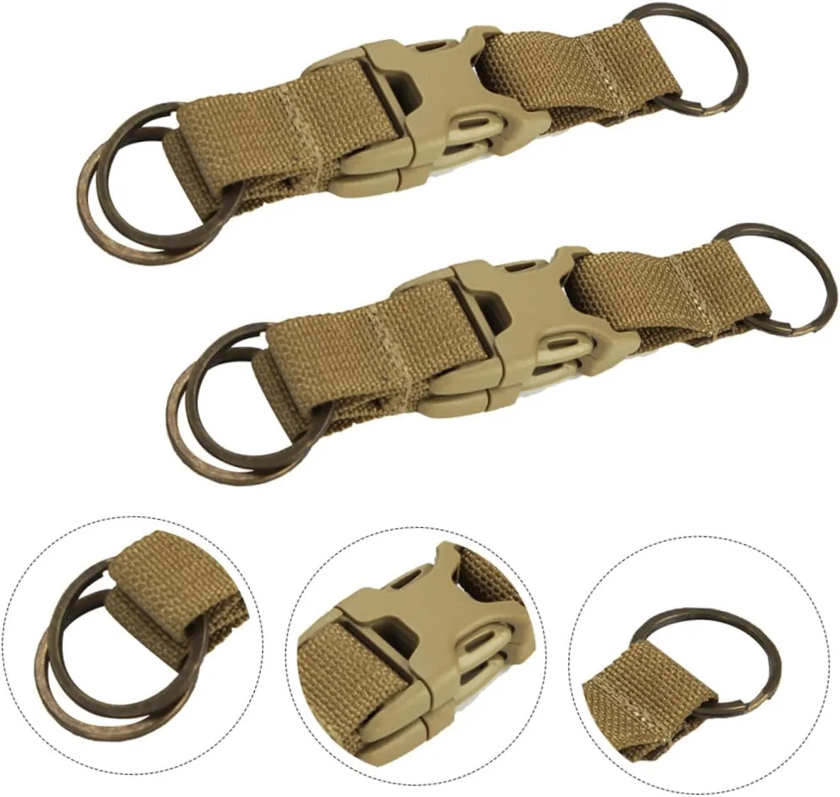BESPORTBLE Bag Buckle Cinch Webbing Strap Carabiner Clip Large Lanyard Karibena Clip Bungee Cord Ropes Bungee