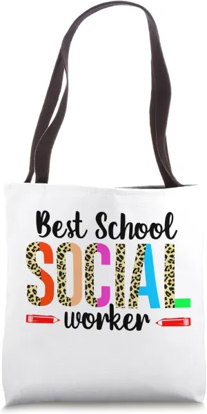 Best School Social Worker Caseworker Public Servant Students Tote Bag