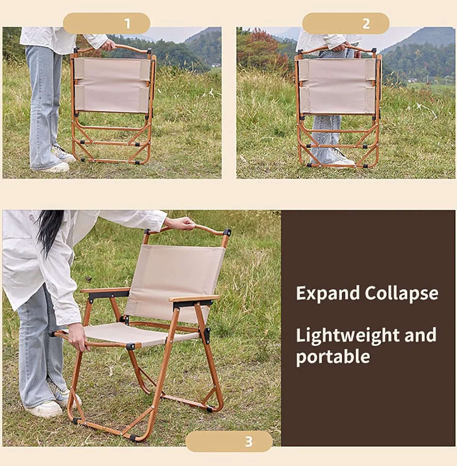 BK&MF Folding Outdoor Camping Chair,Comfortable Portable Beach Camp Chair Durable Reclining Folding Chair Beach Camp Chair for Outdoor Yard Porch,D,78x51x50cm(31x20x20inch)