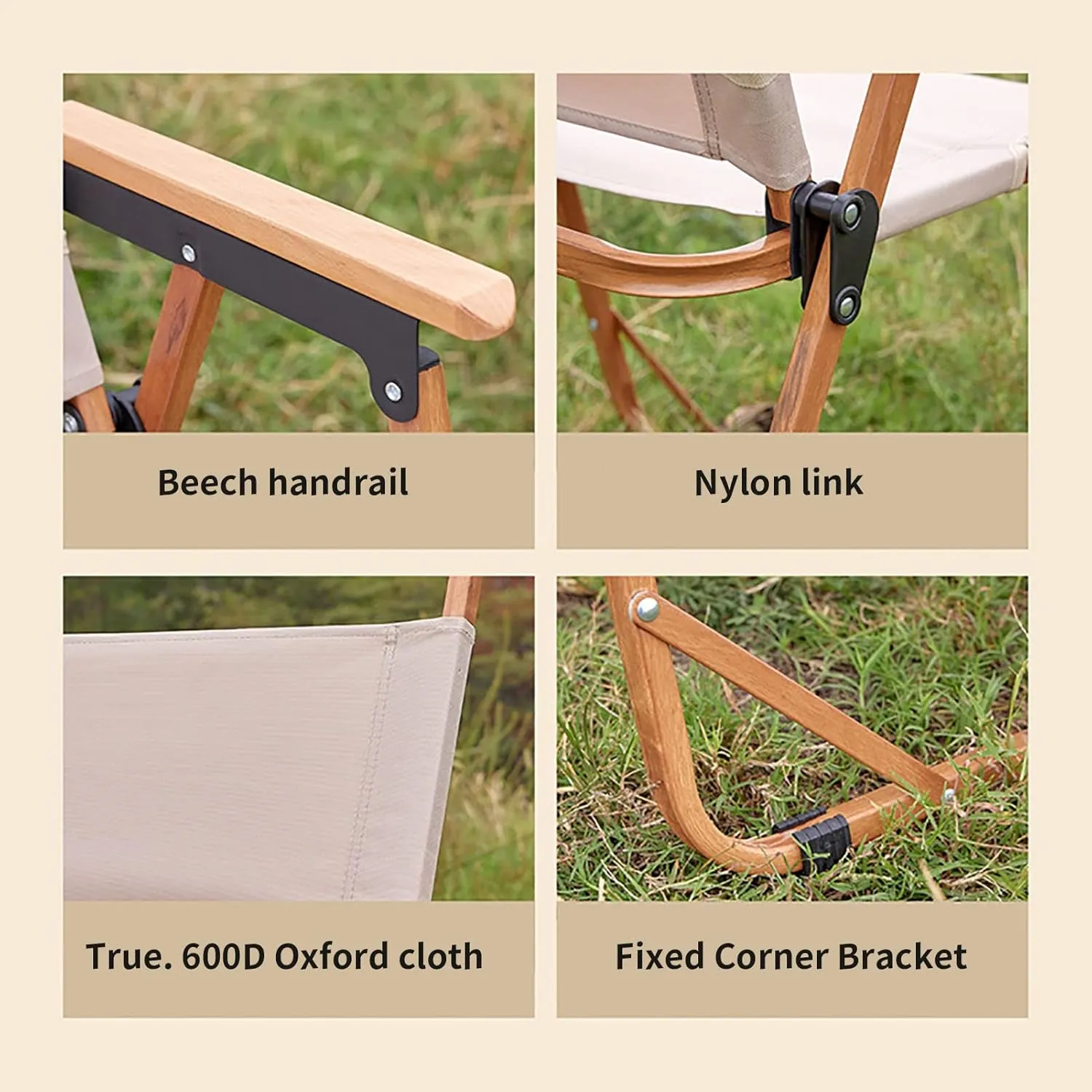 BK&MF Folding Outdoor Camping Chair,Comfortable Portable Beach Camp Chair Durable Reclining Folding Chair Beach Camp Chair for Outdoor Yard Porch,D,78x51x50cm(31x20x20inch)