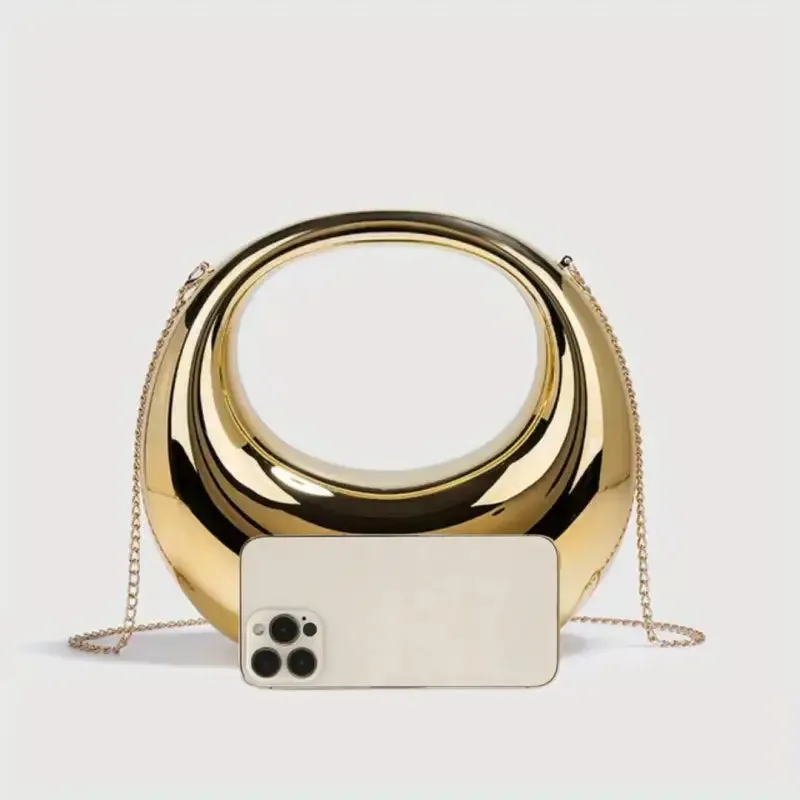 Bling Haven Luxury Chrome Clutch Purse