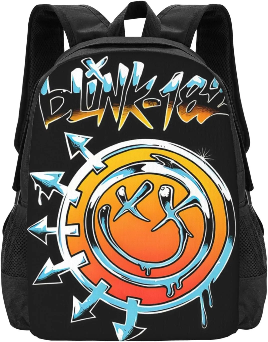 Blink Classic Rock 182 Laptop Backpack Travel Bags Unisex Adult Sport Bags Cozy Business Backpack Notebook Bag Casual Daypack for Mountaineering, Black