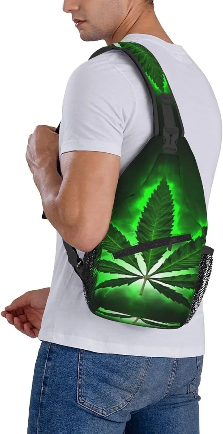 Blue Tie Dye Crossbody Bags Men Cross Chest Bag Women Adjustable Sling Backpack Shoulder Bag