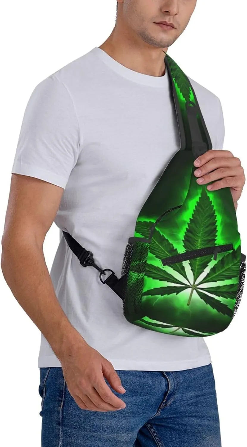 Blue Tie Dye Crossbody Bags Men Cross Chest Bag Women Adjustable Sling Backpack Shoulder Bag