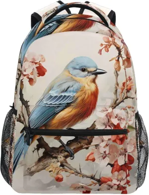 Bookbags Laptop Backpack for High School Adult Bird Sparrow 7 Travel College Teens Student Casual Shoulder Daypack