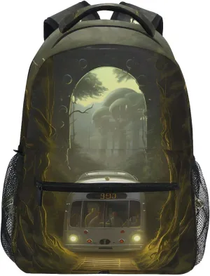 Bookbags Laptop Backpack for High School Adult Train Tunnel Travel College Teens Student Casual Shoulder Daypack
