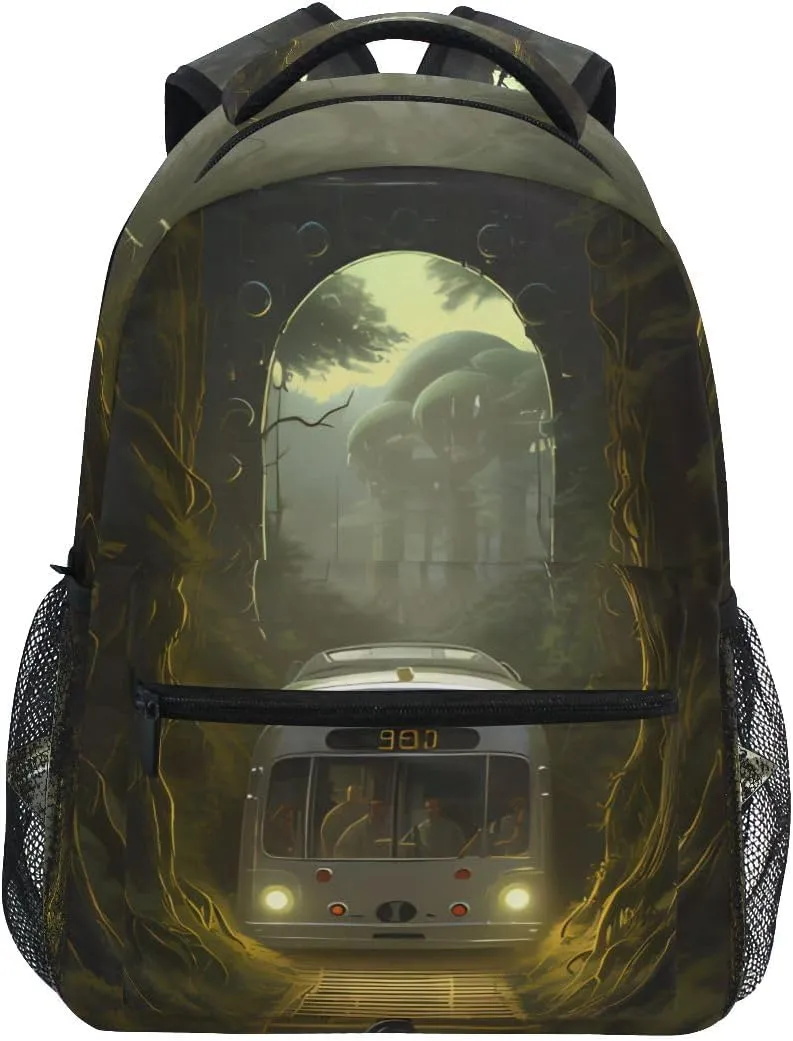 Bookbags Laptop Backpack for High School Adult Train Tunnel Travel College Teens Student Casual Shoulder Daypack