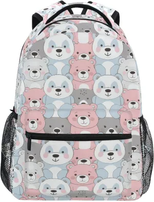 Bookbags Laptop Backpack for High School Bag Boys Girls Cute Fat Bear Travel College Teens Student Casual Shoulder Daypack
