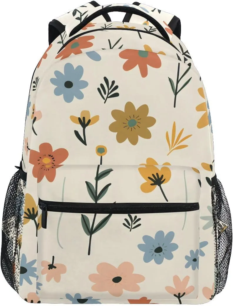 Bookbags Laptop Backpack for High School Bag Boys Girls Small Botanicals Floral Travel College Teens Student Casual Shoulder Daypack