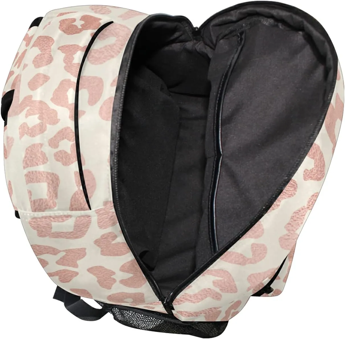 Bookbags Laptop Backpack for High School Women/Men Teens Rose Gold Leopard Print Cheetah Student Travel College Casual Shoulder Daypack