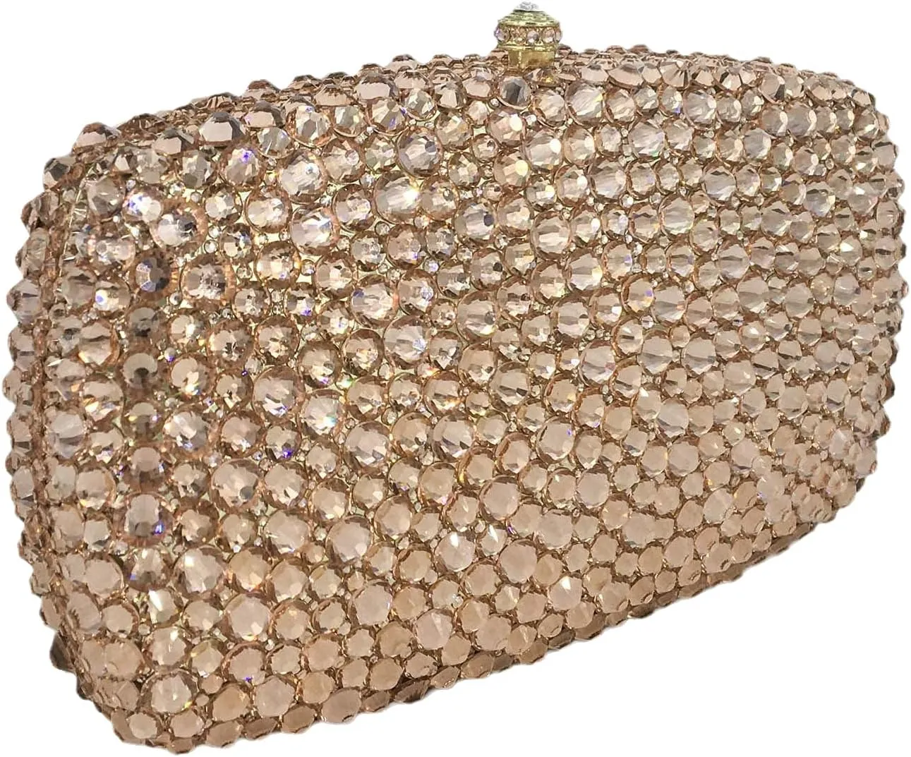 Boutique De FGG Rhinestone Clutch Bag with Spikes Bling Evening Handbags Crystal Clutch Purses for Women Wedding Party,Mini