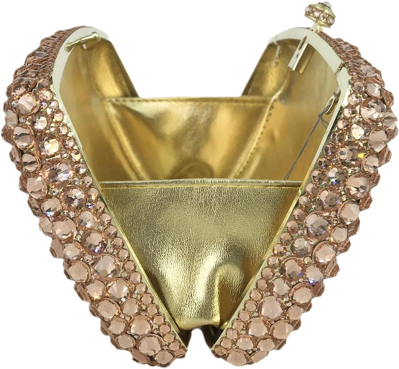 Boutique De FGG Rhinestone Clutch Bag with Spikes Bling Evening Handbags Crystal Clutch Purses for Women Wedding Party,Mini