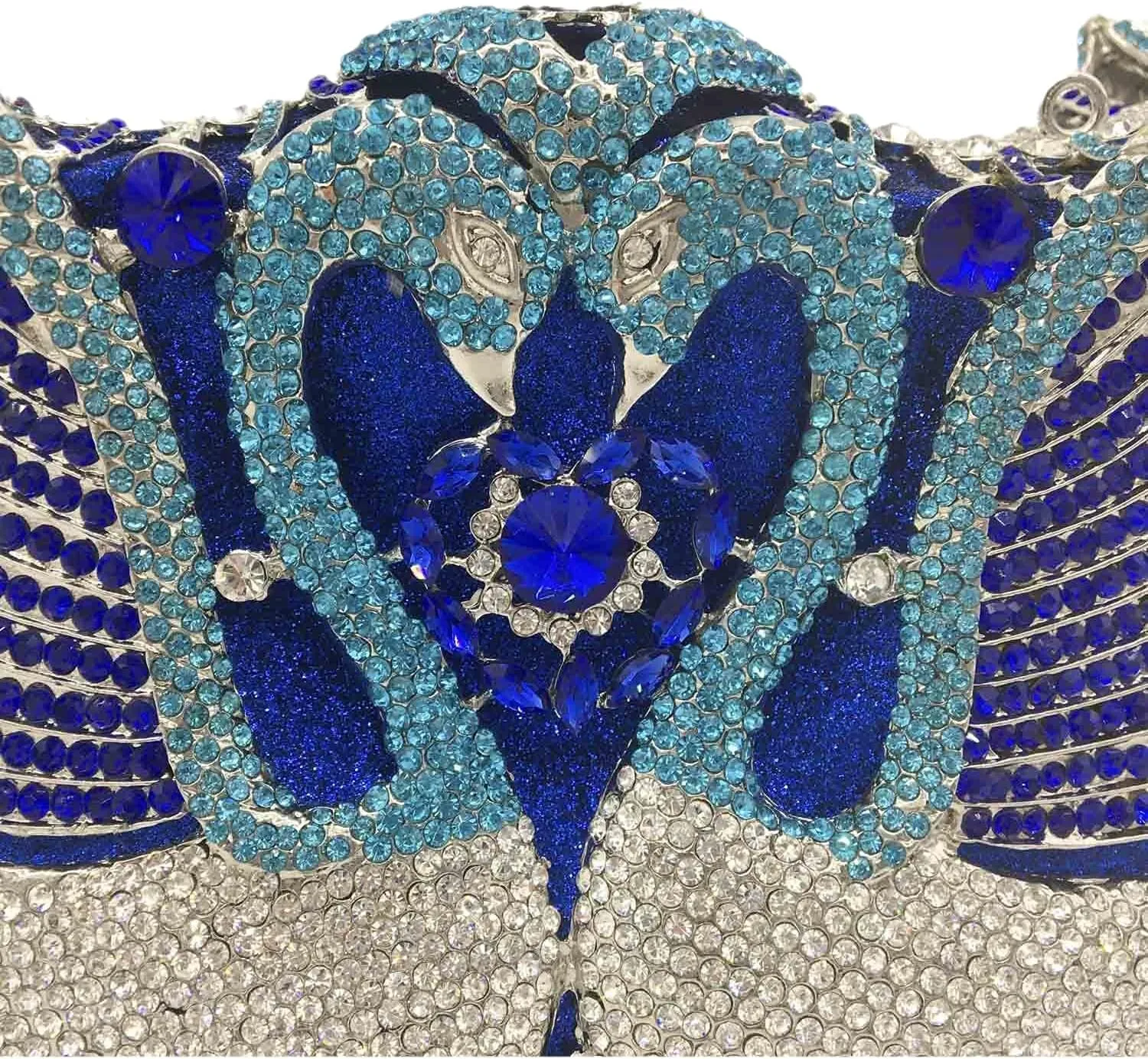 Boutique De FGG Swan Crystal Clutch for Women Evening Handbags Wedding Party Rhinestone Clutch Purse Animal Minaudiere,Mini