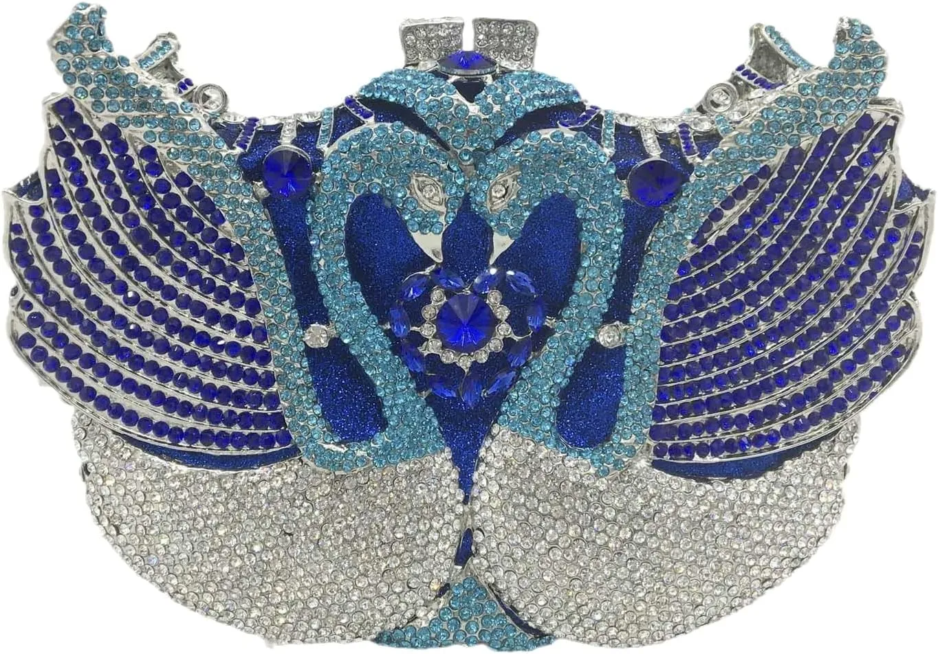 Boutique De FGG Swan Crystal Clutch for Women Evening Handbags Wedding Party Rhinestone Clutch Purse Animal Minaudiere,Mini