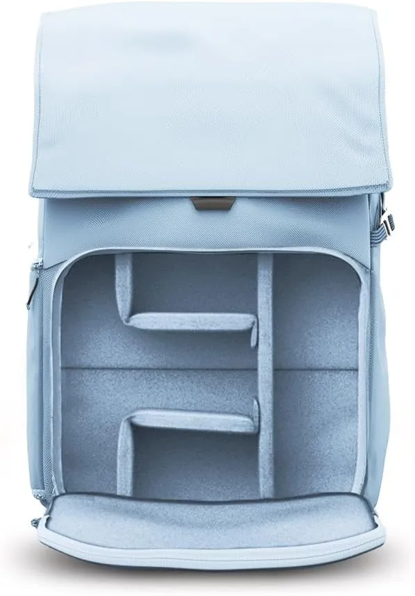 BREVITE - The Runner - Compact Camera Backpacks for Photographers - A Minimalist & Travel-friendly Photography Backpack Compatible With Both Laptop & DSLR Accessories 18L (Misty Blue)