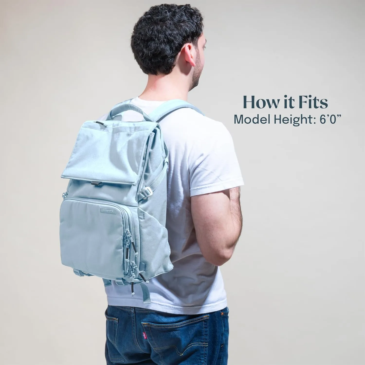 BREVITE - The Runner - Compact Camera Backpacks for Photographers - A Minimalist & Travel-friendly Photography Backpack Compatible With Both Laptop & DSLR Accessories 18L (Misty Blue)