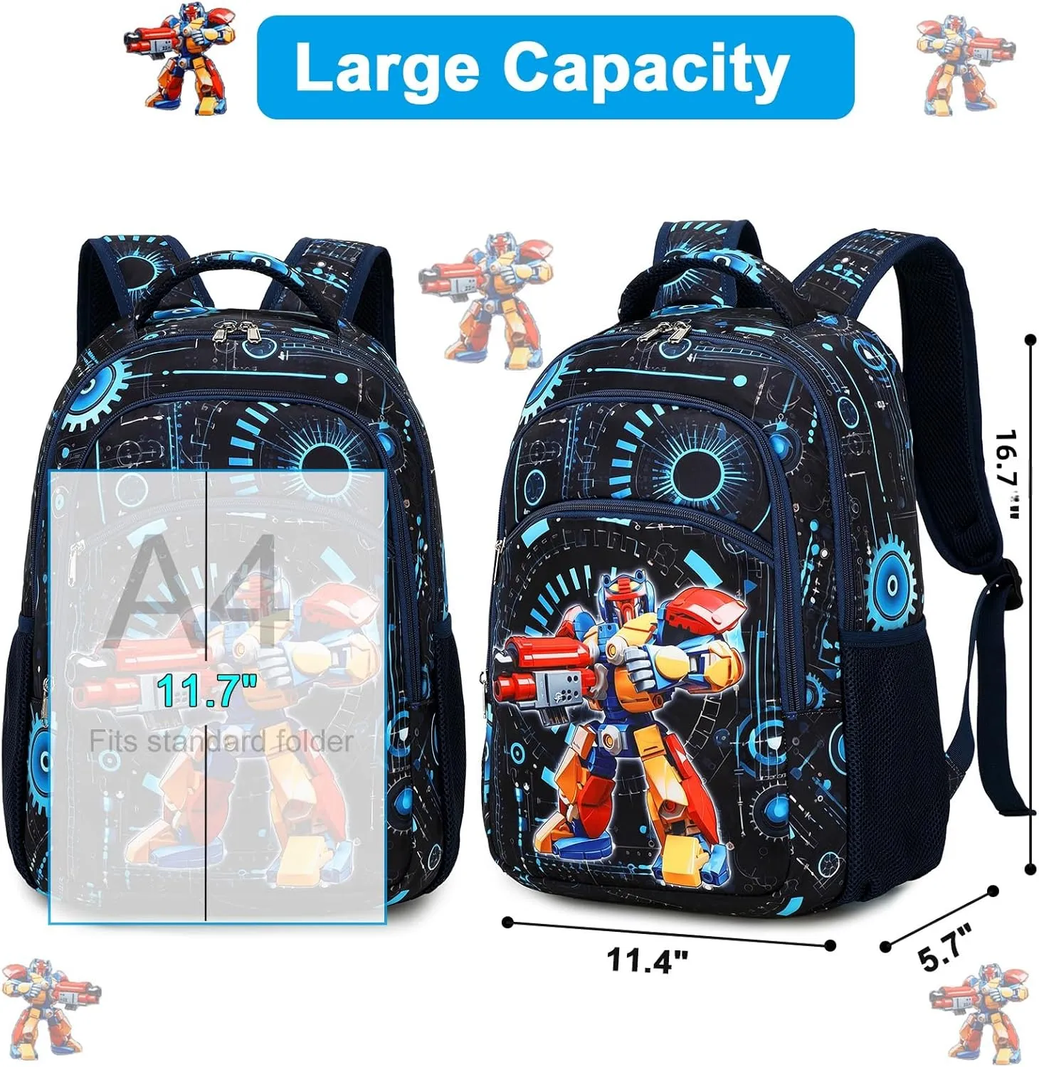 BTOOP Kids Backpack Boys Cute Elementary School Backpack Preschool Kindergarten Bookbags Bags
