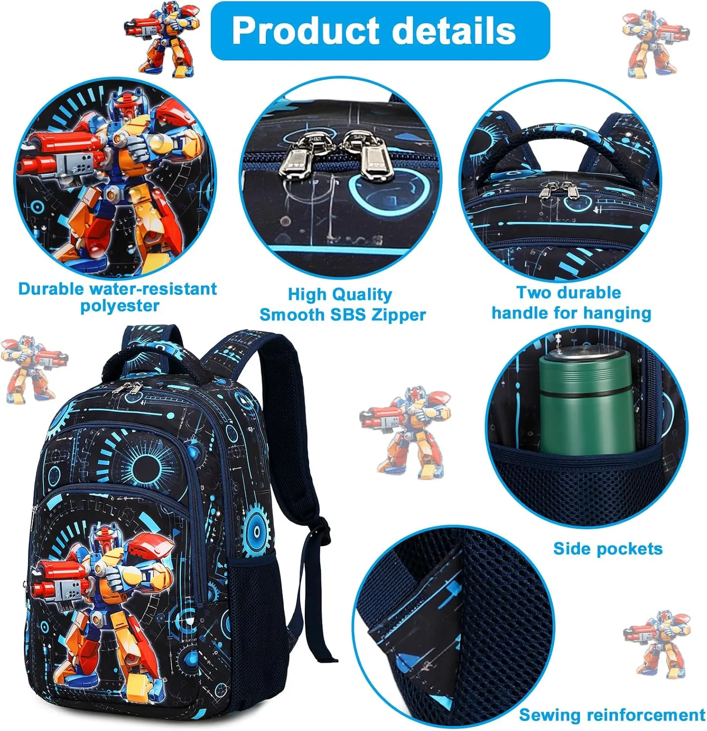 BTOOP Kids Backpack Boys Cute Elementary School Backpack Preschool Kindergarten Bookbags Bags