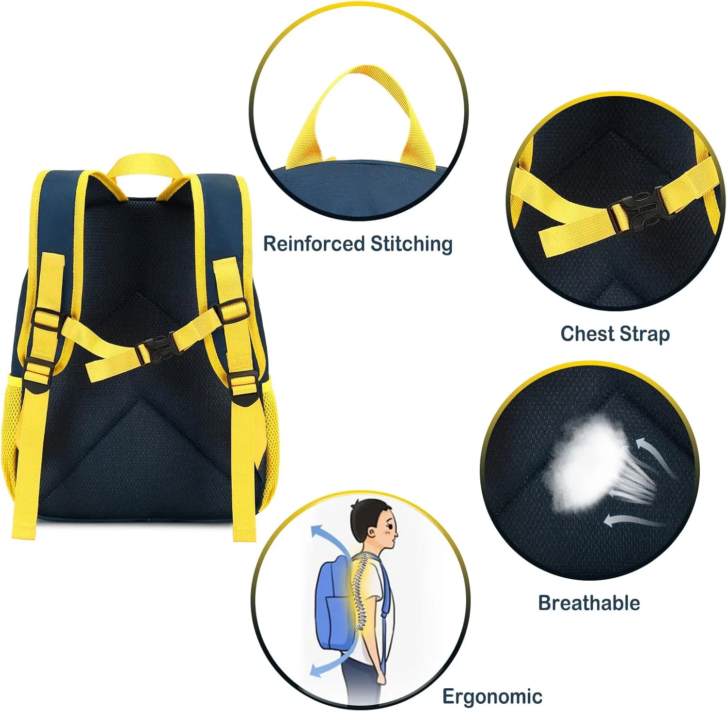 BTOOP Toddler Backpack Boys Cute Kids School Backpack Preschool Kindergarten Bookbags Nursery Daycare Toddler Bags