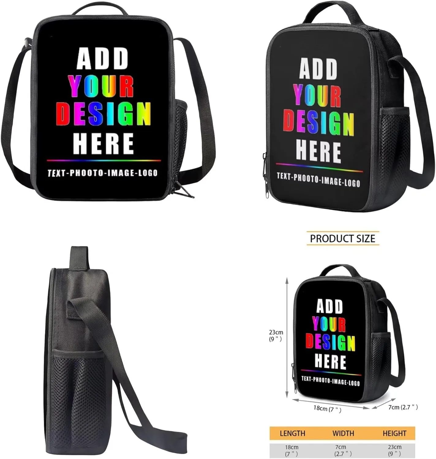 Bulopur Custom Kids Backpack with Lunch Box and Pencil Case Set Personalized Girls Boys School Bag Thermal Tote Bag Pencil Pouch Children Back to School Gifts