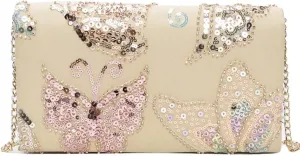 Butterfly Sequins Womens Evening Bag Embroidery Clutch Purse Handbag Party Shoulder Bag