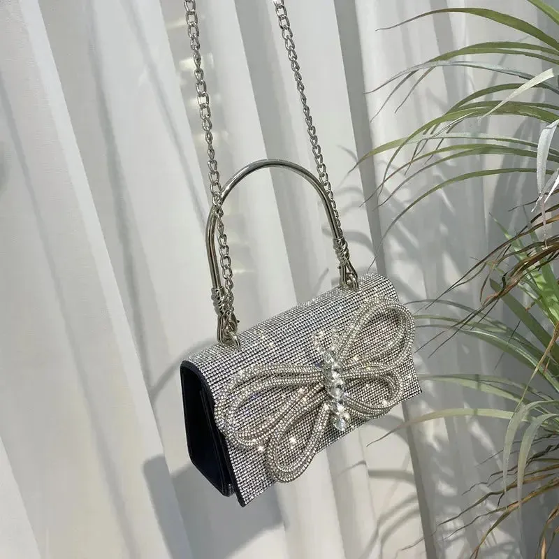 Butterfly Shiny Diamond Handbags
