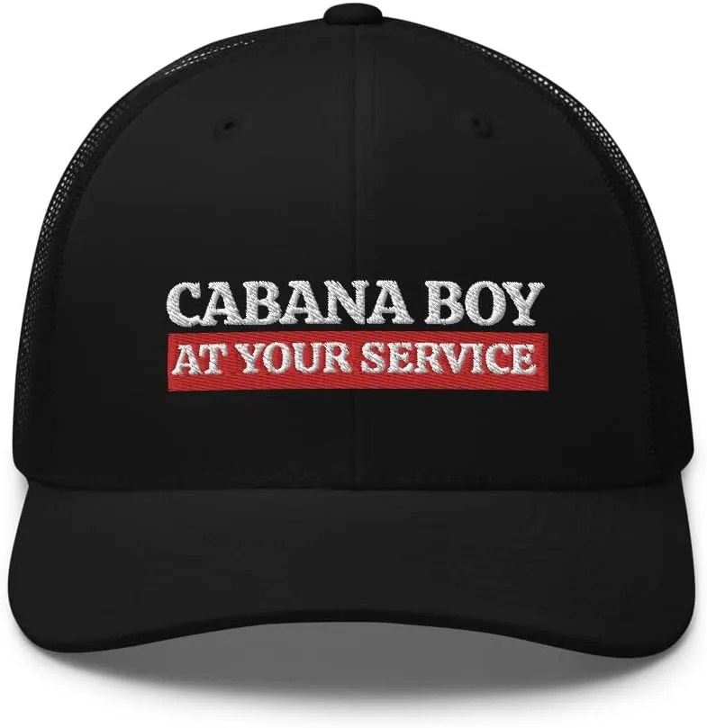 Cabana Boy Hat - at Your Service, Pool Boy Gift, My Cabana Boy, Outdoors Beach, Trucker Cap Mesh Hat Mens