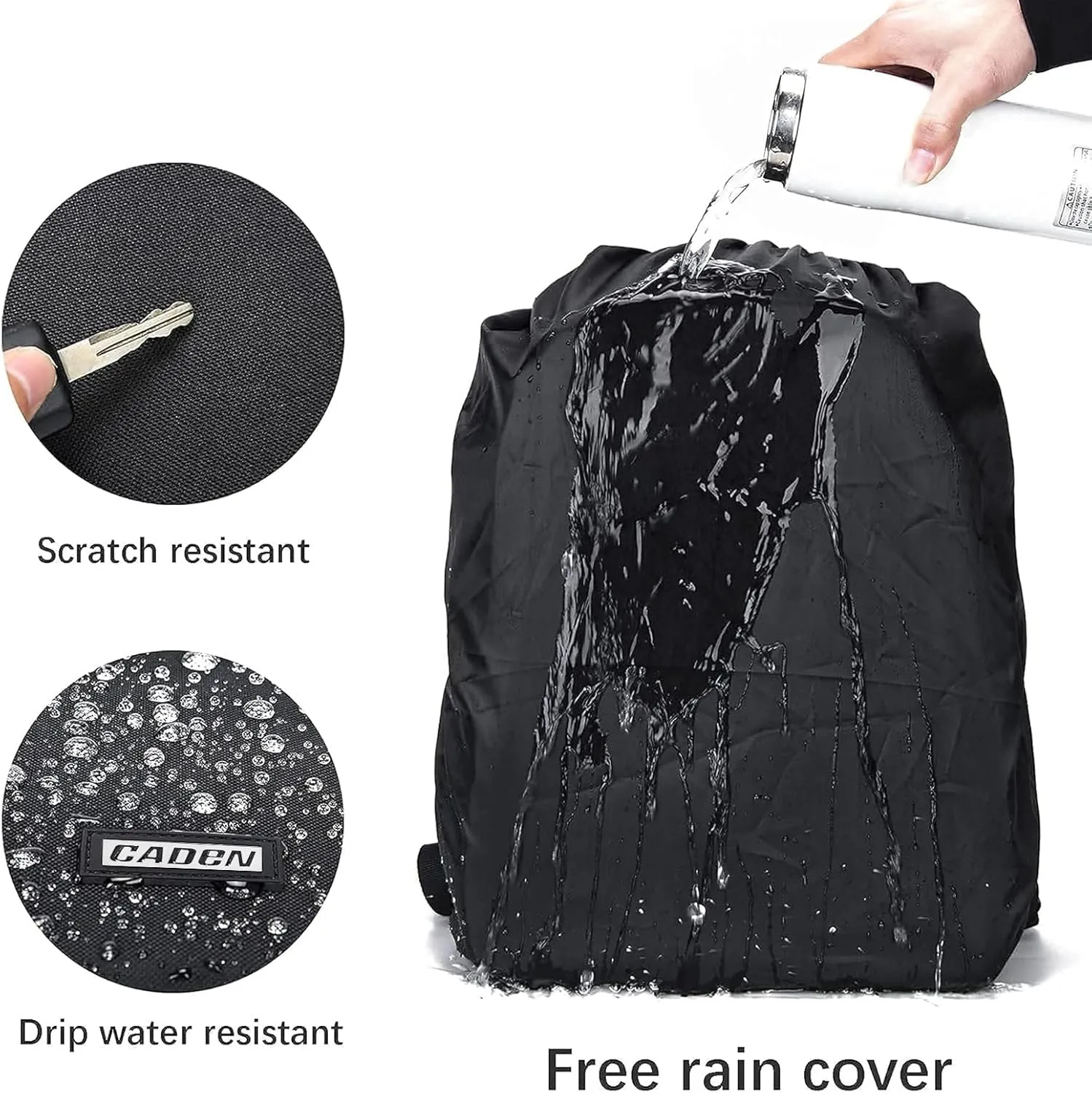 CADeN Camera Backpack Bag Professional for DSLR/SLR Mirrorless Camera Waterproof, Camera Case Compatible for Sony Canon Nikon Camera and Lens Tripod Accessories (Large, 5.0 Black)