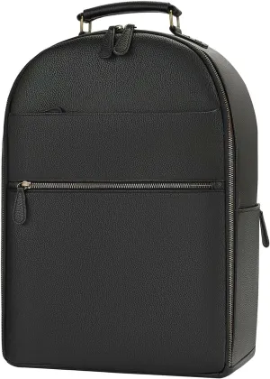 Camera Backpack Classic PU Leather with 15 Inch Laptop Compartment, Professional Camera Bag for Photographers for DSLR Large 20L
