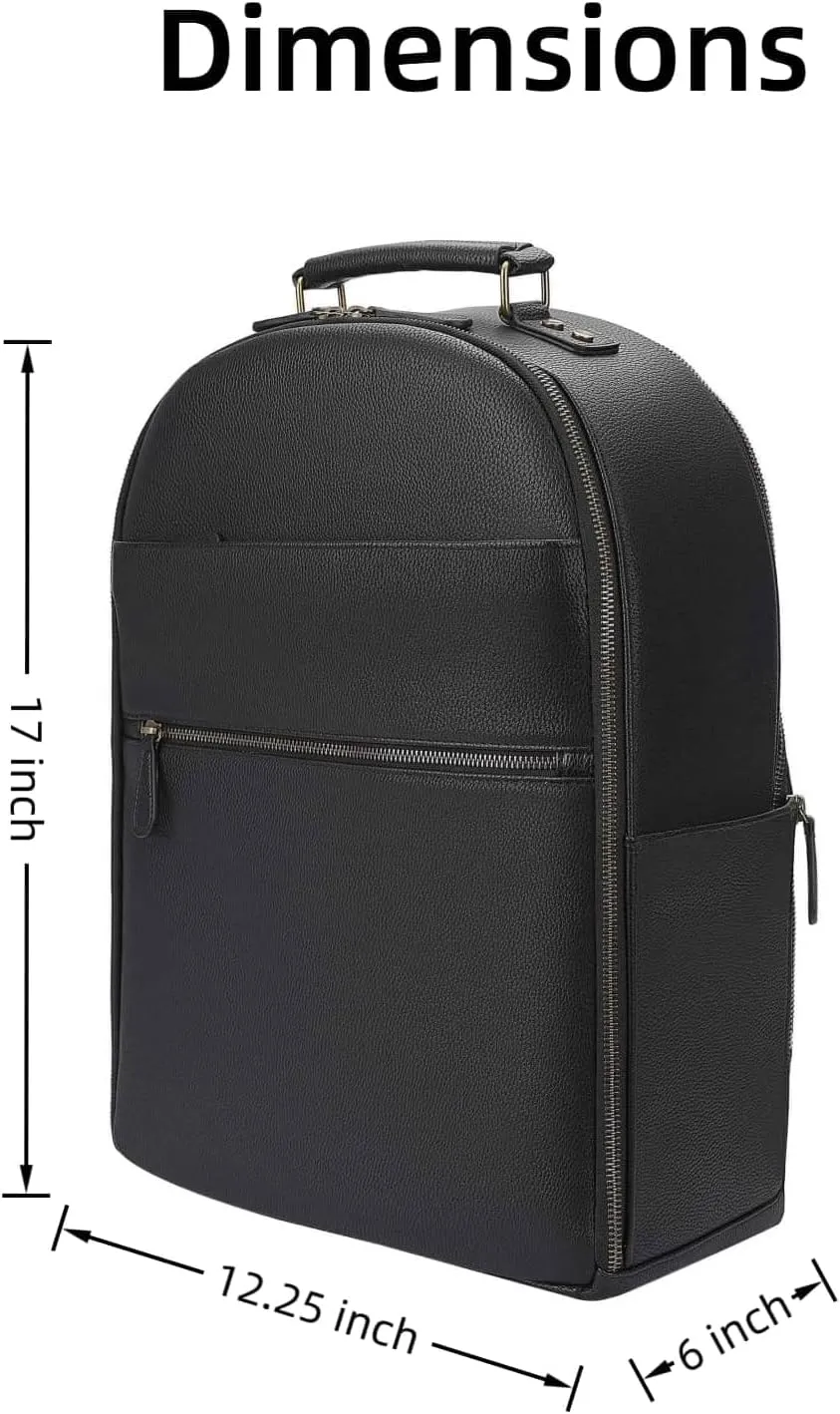 Camera Backpack Classic PU Leather with 15 Inch Laptop Compartment, Professional Camera Bag for Photographers for DSLR Large 20L