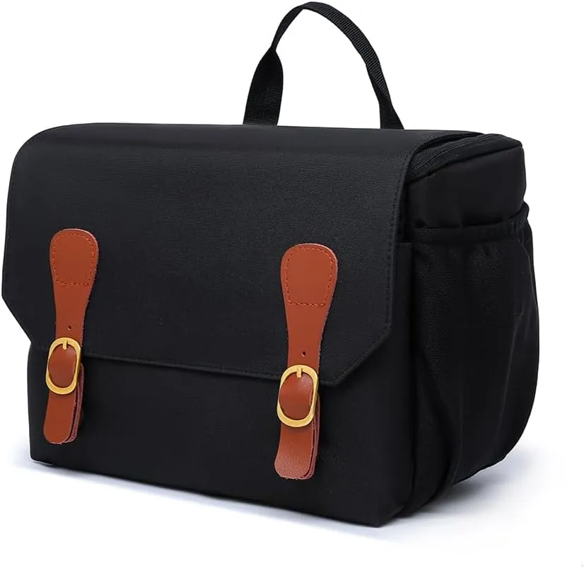 Camera Bag, Casual Backpack Design, Adjustable Shoulder Strap, Black (Black, Small)