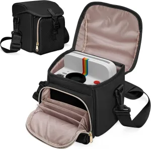 Camera Sling Bag Compatible with Polaroid Now 2nd Instant Camera, Crossbody Bag with Adjustable Strap, Black