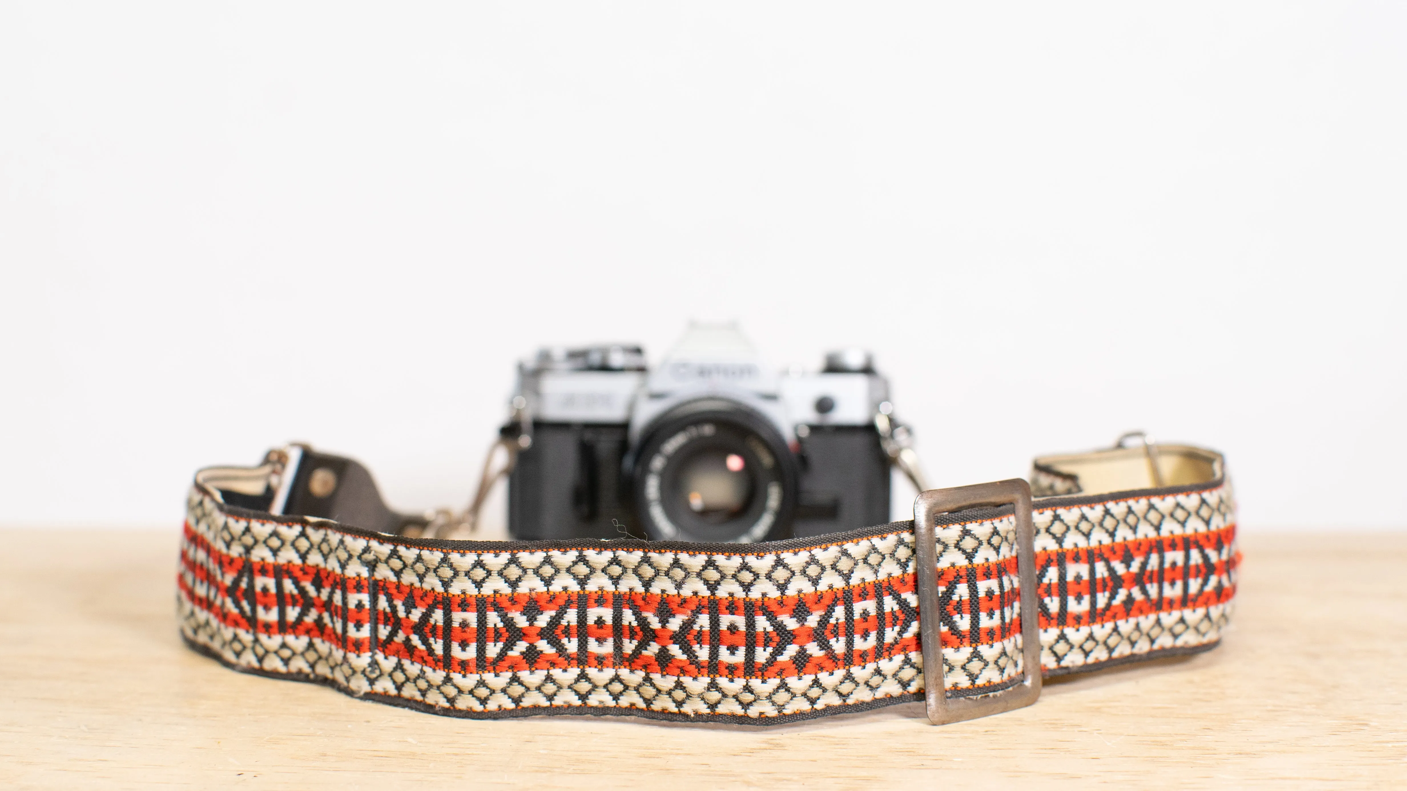 Camera Strap - Red and White