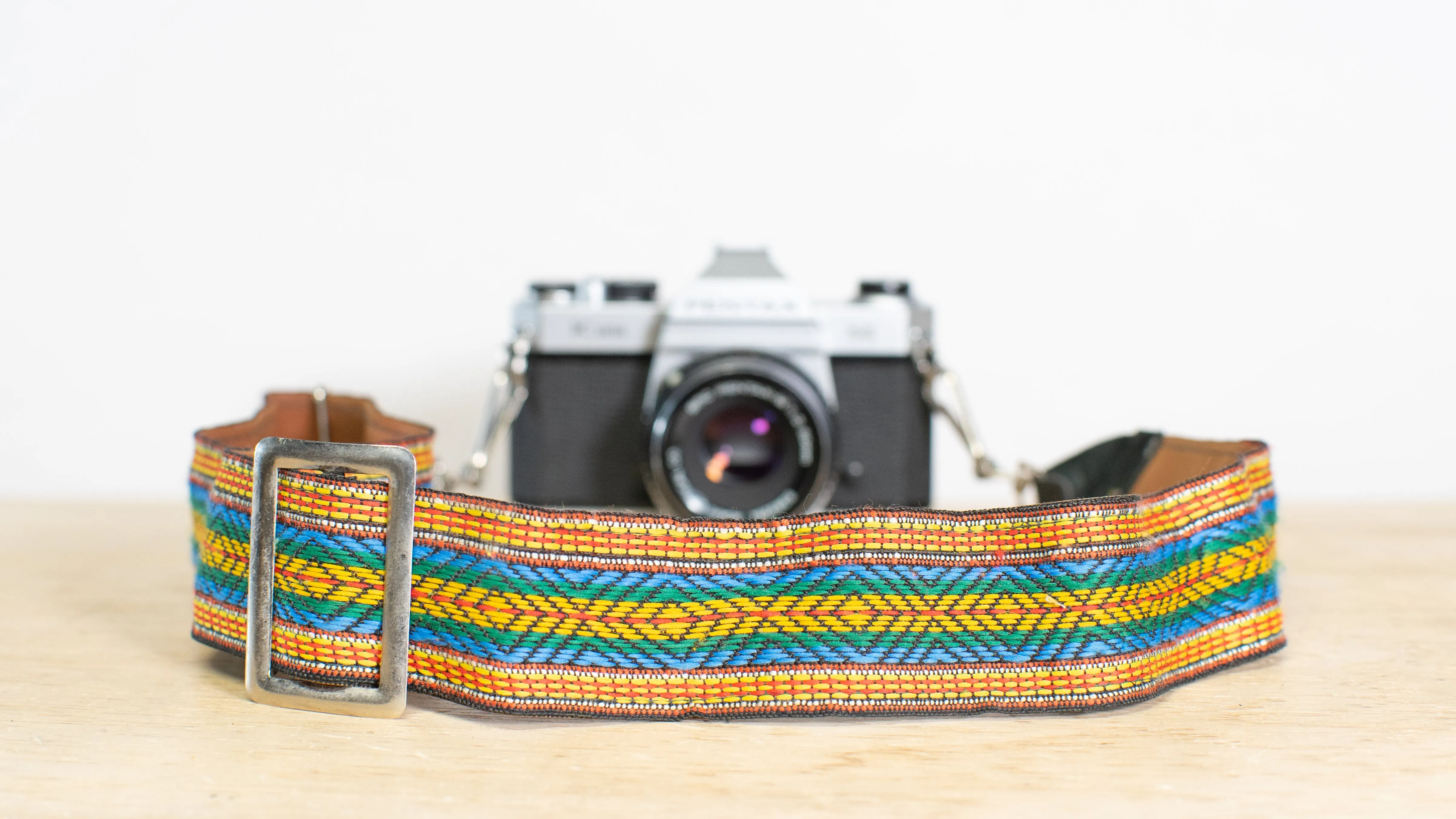 Camera Strap - Yellow, Red, and Blue