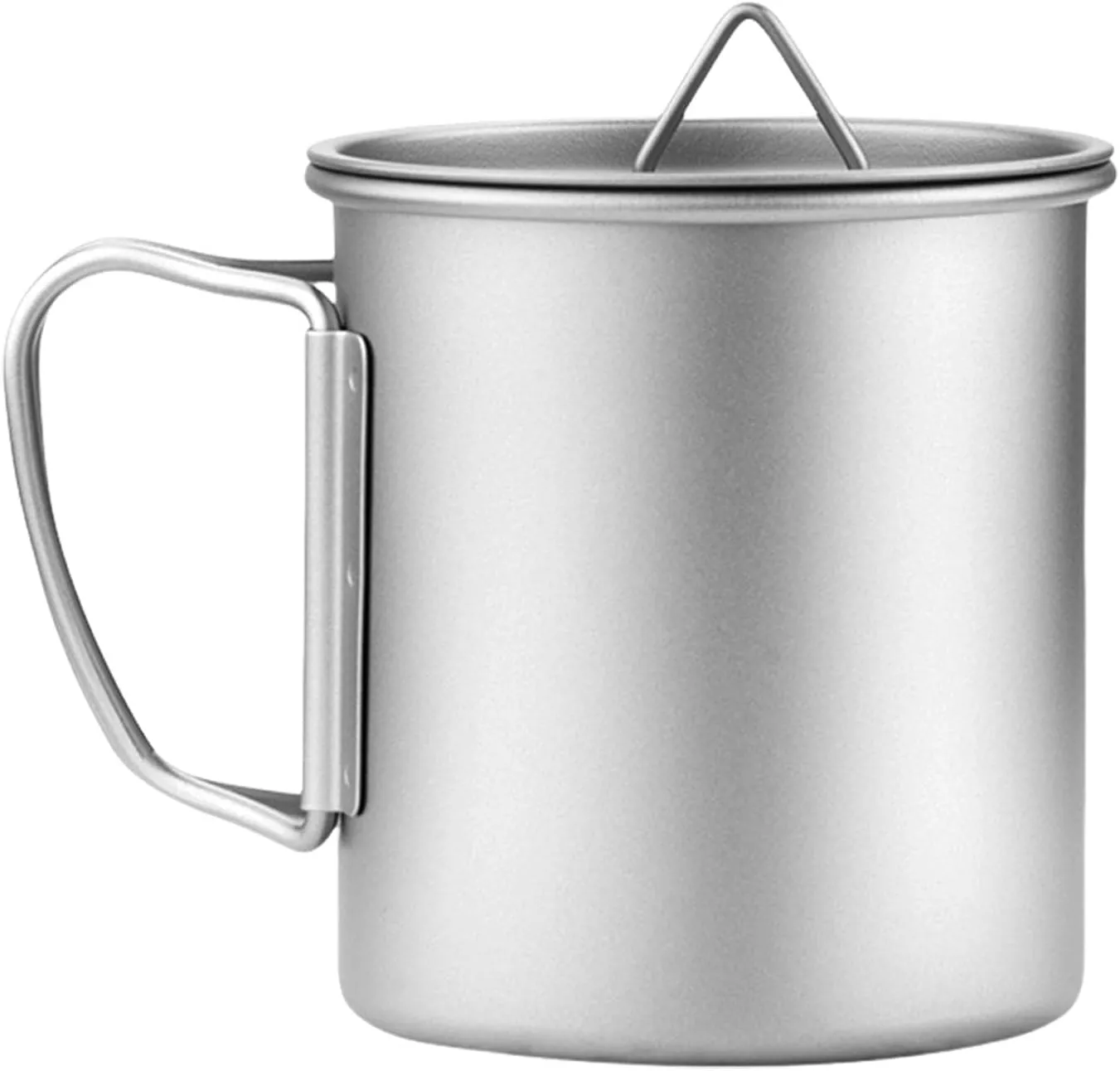 Camping Coffee Cup with Lid, Cooking Drinking Water Cup Outdoor Kitchen Equipment Travel Cookware Drink Cup Tourist Mug