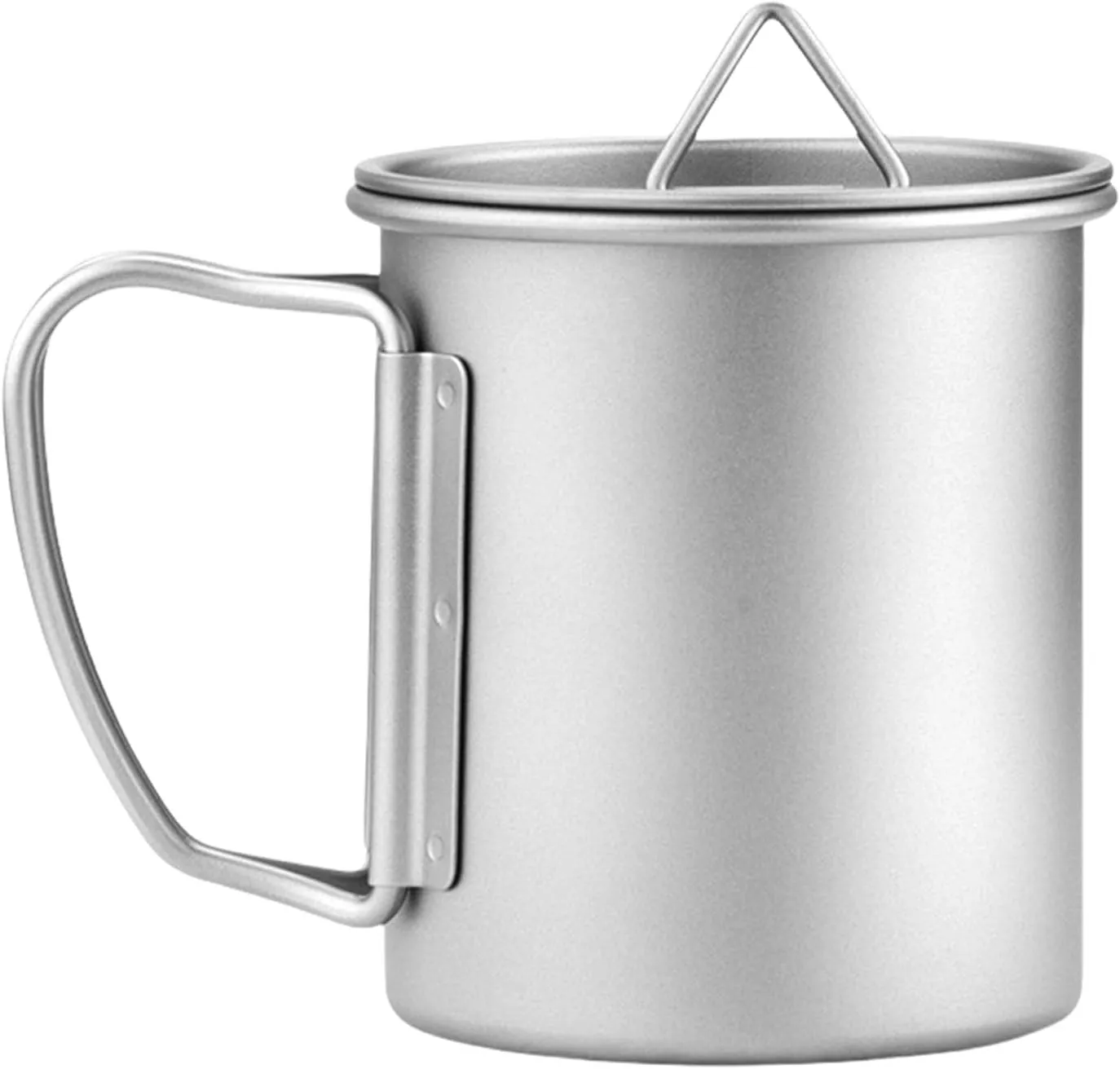 Camping Coffee Cup with Lid, Cooking Drinking Water Cup Outdoor Kitchen Equipment Travel Cookware Drink Cup Tourist Mug
