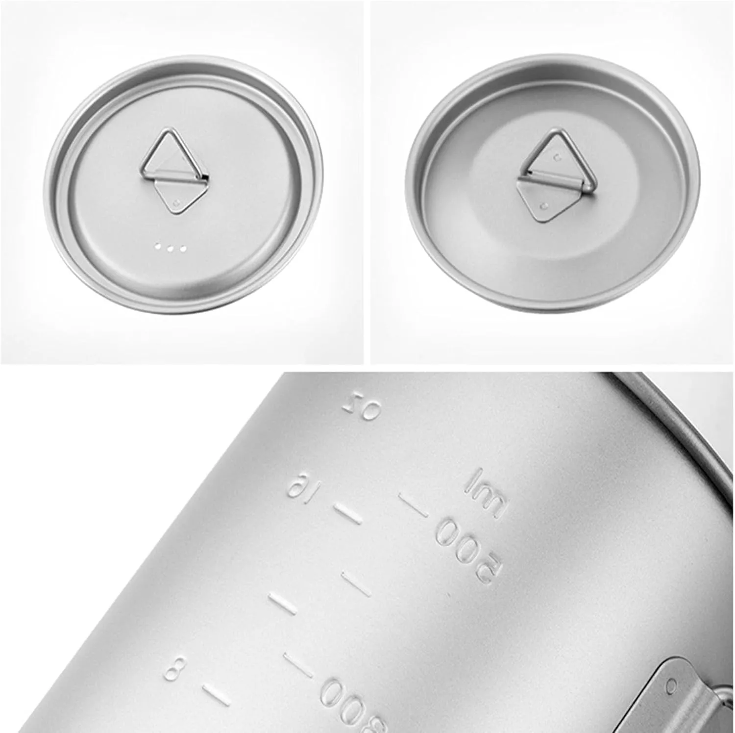 Camping Coffee Cup with Lid, Cooking Drinking Water Cup Outdoor Kitchen Equipment Travel Cookware Drink Cup Tourist Mug