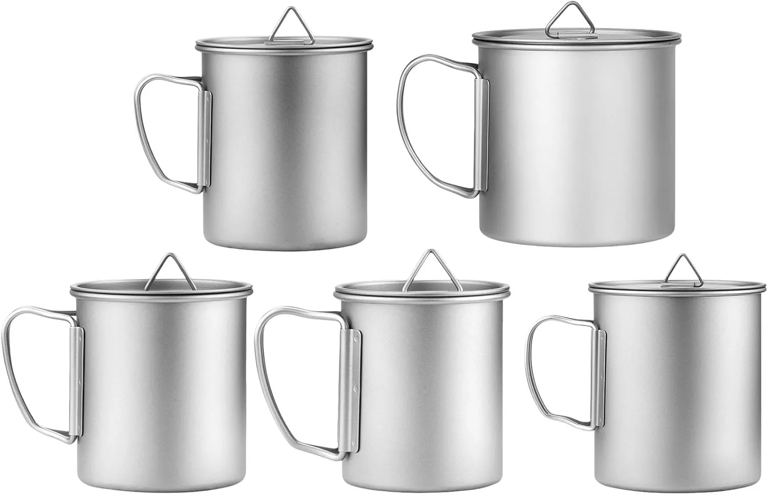 Camping Coffee Cup with Lid, Cooking Drinking Water Cup Outdoor Kitchen Equipment Travel Cookware Drink Cup Tourist Mug