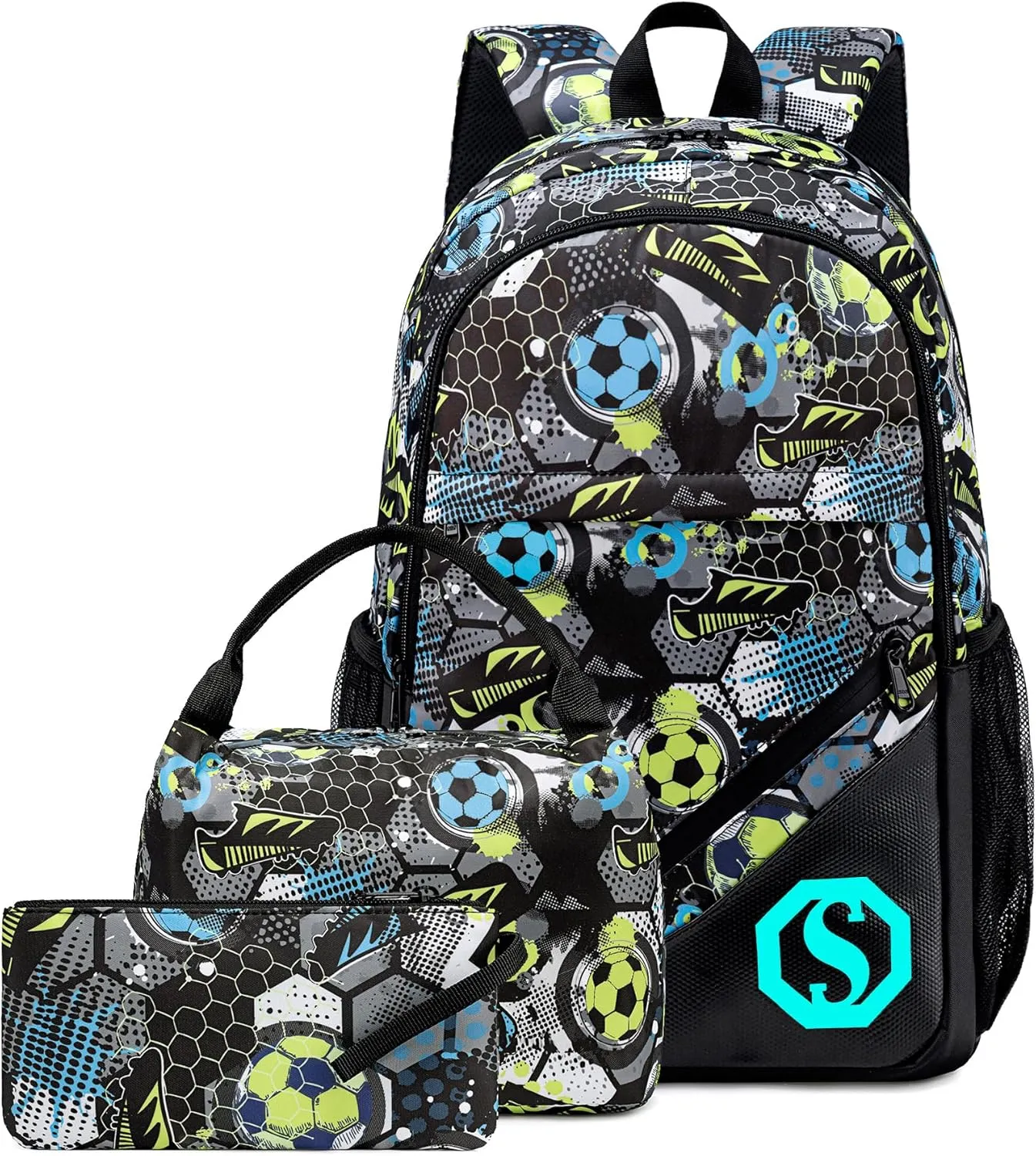 CAMTOP School Backpack Boys Girls Kids School Bookbag Set Student Backpack with Lunch Box and Pencil Case