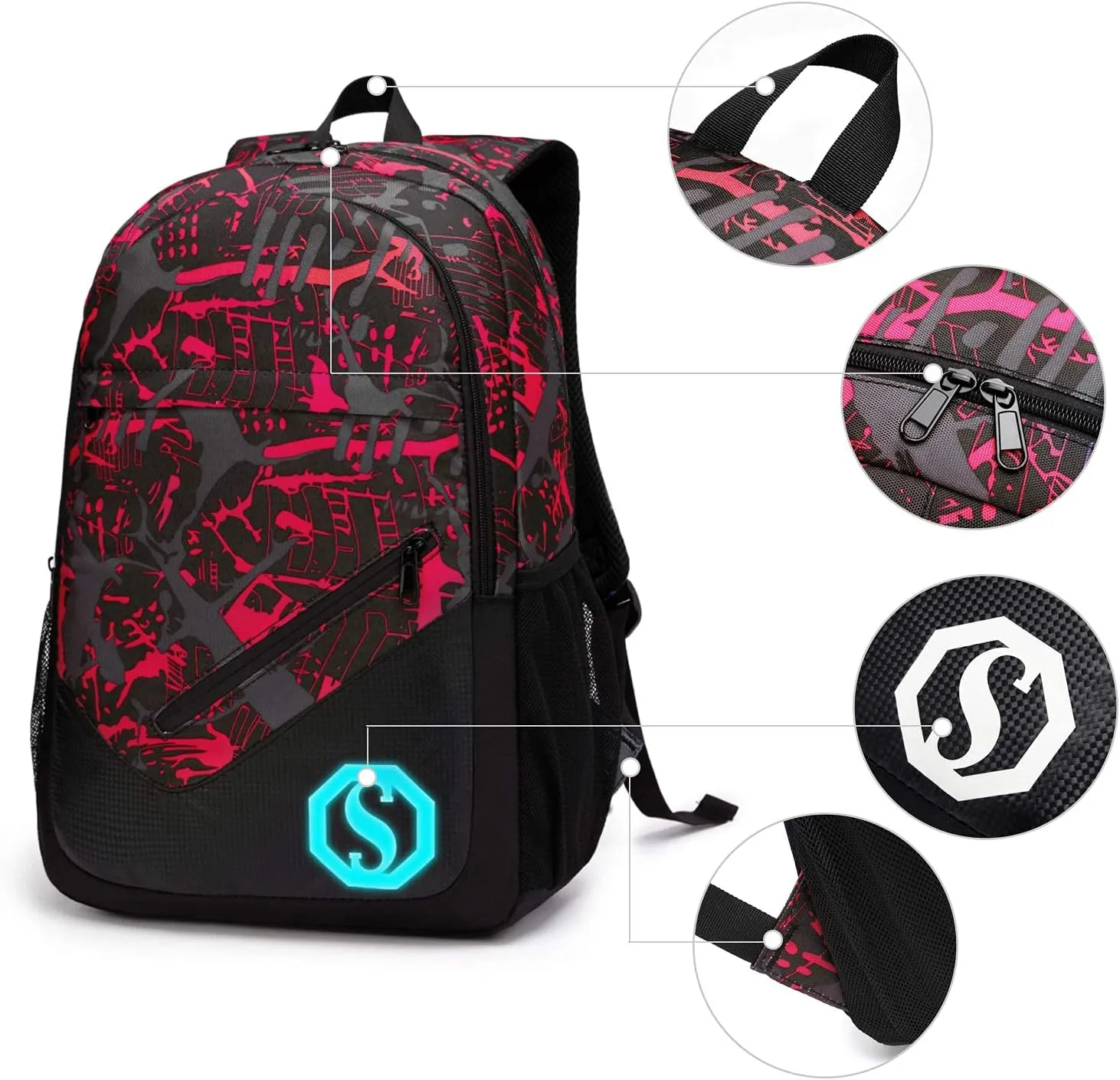 CAMTOP School Backpack Boys Girls Kids School Bookbag Set Student Backpack with Lunch Box and Pencil Case